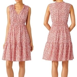 Rebecca Taylor 100% Silk Sleeveless Provence Block Dress Size 8 Floral Print